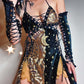 Lux x Disco: Golden Moon Disco Dress - Size S/M