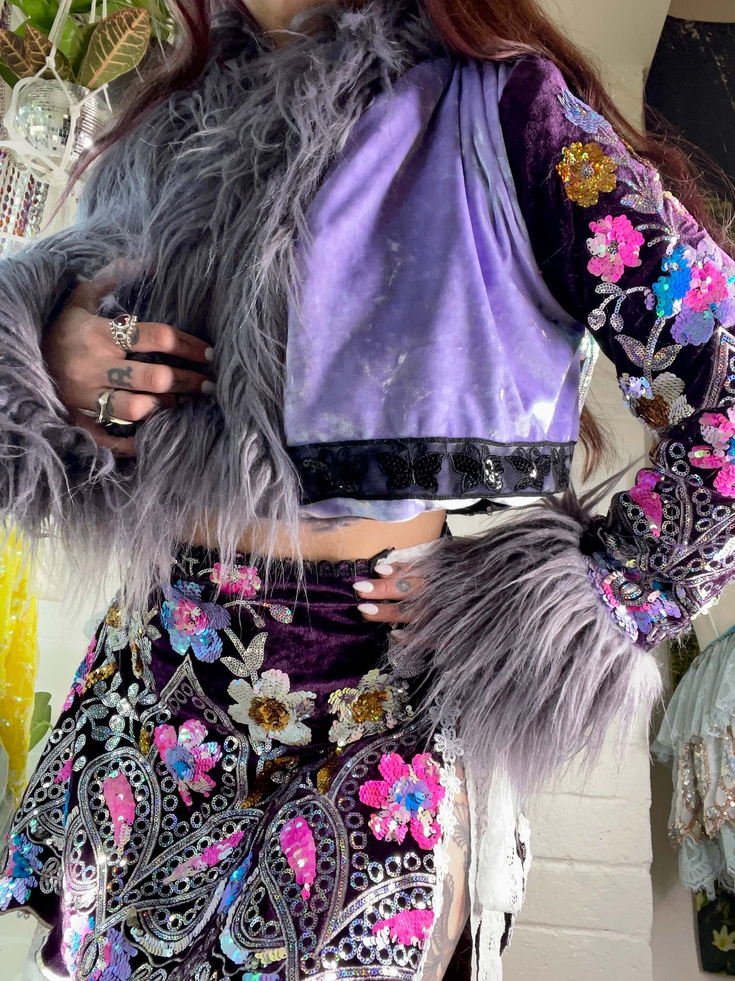 Lux x Disco: Fairy Boba Cropped Coat - Size Medium