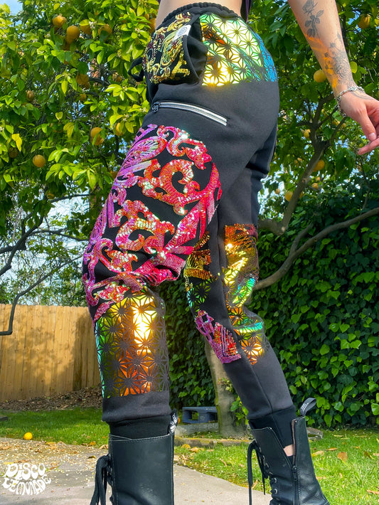 The Elephant Tribe x Disco: Flame Joggers - Size M